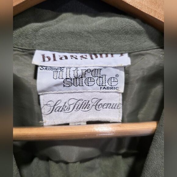 Sage Green Button Washable Suede Long Sleeve Blazer Women’s Sz 10 Western Boho - Picture 5 of 9